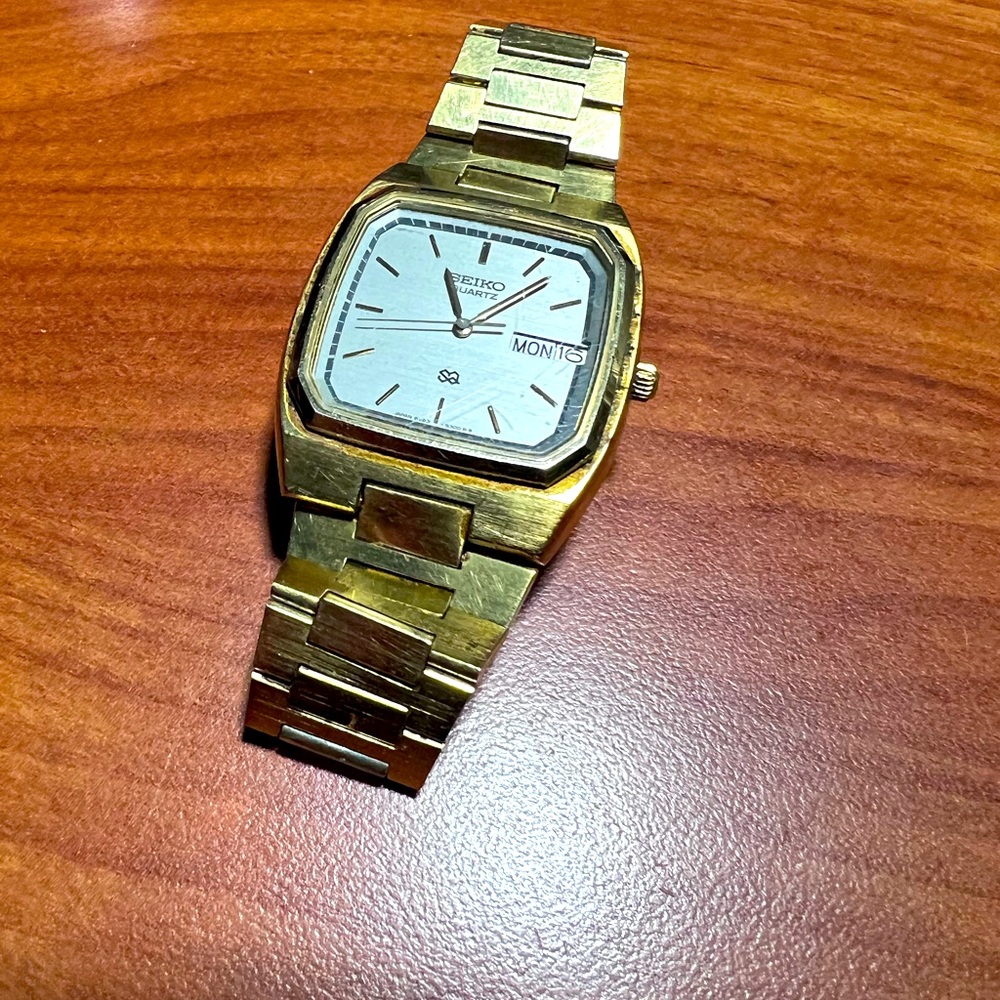 Vintage Gold Seiko Watch 1970s Men’s Clasp Water Resistant